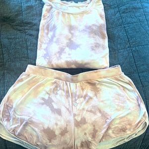 Soft, long sleeve, tie dye PJ set